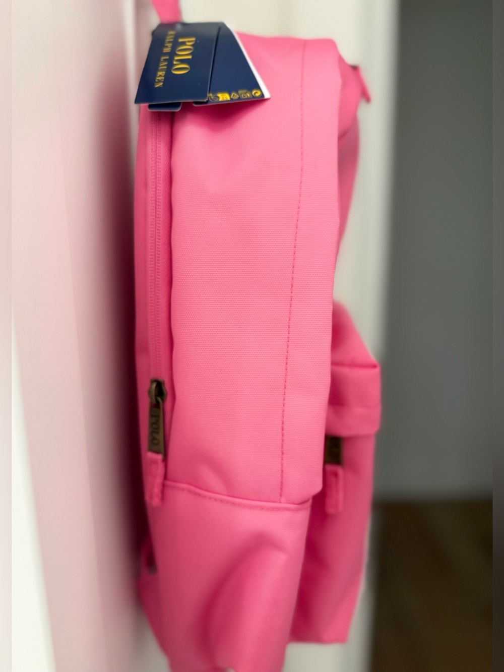 NWT Polo Ralph Lauren Pink Polo Bear Backpack - Picture 3 of 15